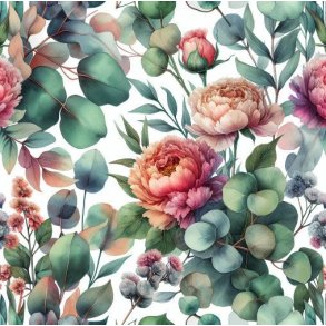 Viscose jersey, Blomster